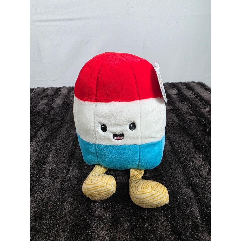 Gigglescape Rocket Pop Plush Red White Blue Snack Toy 7 Inch NWT
